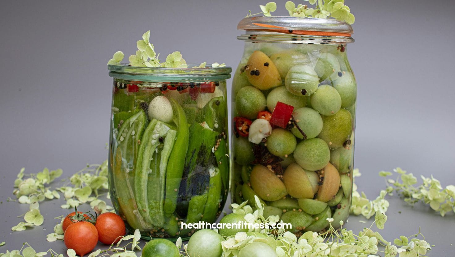 Prebiotic food like pickle and kimchi which is best for gut health
